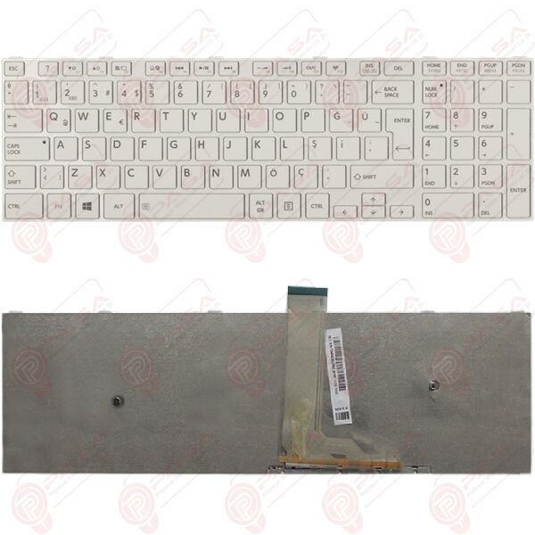 Toshiba Satellite C50-A-116, C50-A-11C Klavye Tuş Takımı Beyaz TR