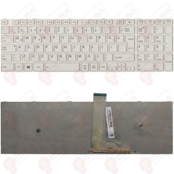 Toshiba Satellite C50-A-K7K, C50-A-K8K Klavye Tuş Takımı Beyaz TR