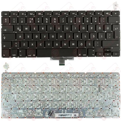 Apple MacBook MA254F/A, MA254J/A, MA254LL, MA254LL/A Klavye Tuş Takımı Tuş Seti Siyah Türkçe