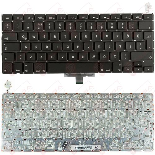 Apple MacBook MA255, MA255B/A, MA255CH/A, MA255F/A MA255SA/A Klavye Tuş Takımı Tuş Seti Siyah Türkçe