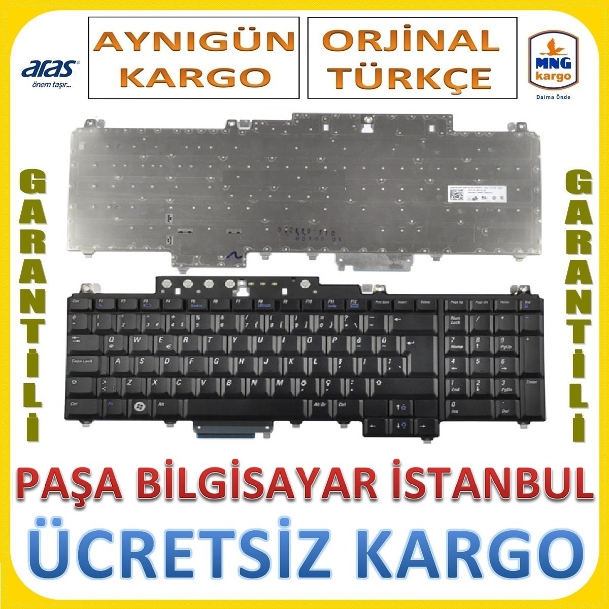 Dell inspiron XPS M1730 Klavye Tuş Takımı Tuş Seti TR Siyah