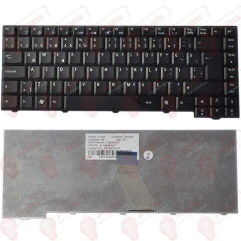 Acer Aspire 5910, 5920, 5920G, 5920Z, 5920ZG, 5930, 5930G Klavye Tuş Takımı Tuş Seti Siyah Türkçe