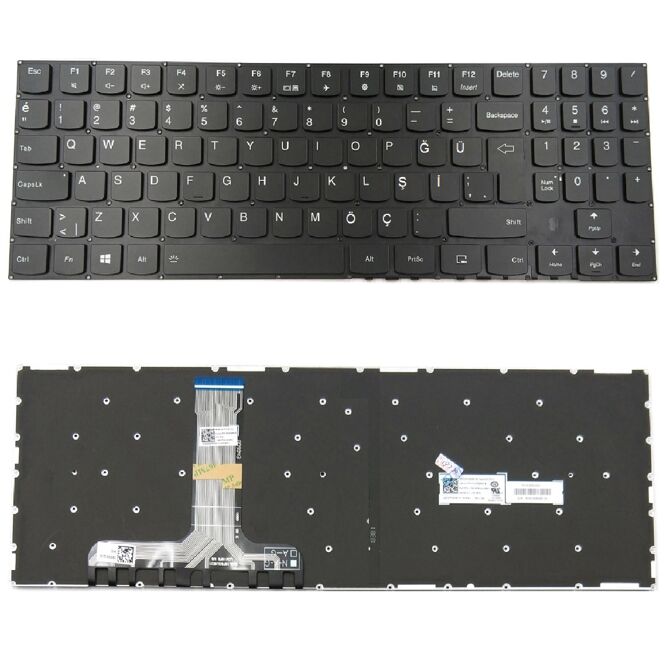 Lenovo Legion Y7000-2019-PG0, 81T0 Uyumlu Klavye Led Işıklı Tuş Takımı Siyah Türkçe