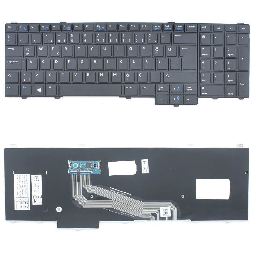 Dell SG-61600-XUA, SG-61610-XUA Uyumlu Klavye Tuş Takımı Tuş Seti Siyah Türkçe