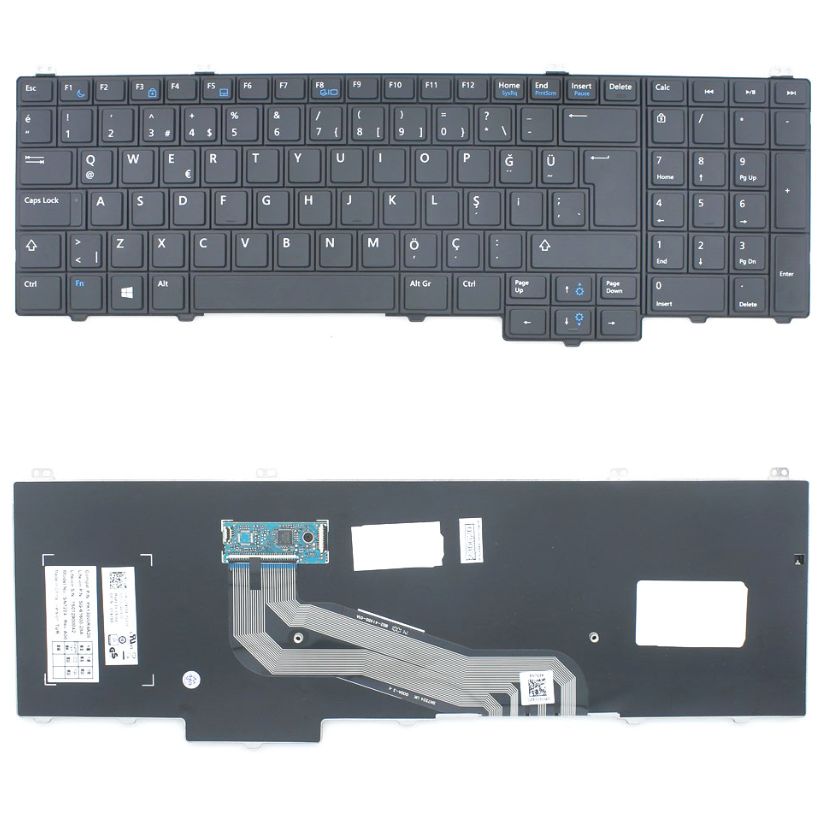 Dell SN7224, SN7224BL Uyumlu Klavye Tuş Takımı Tuş Seti Siyah Türkçe