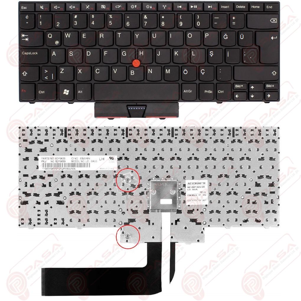 Lenovo 60Y9633, 60Y9669, 60Y9697, 60Y9771 Klavye Siyah TR