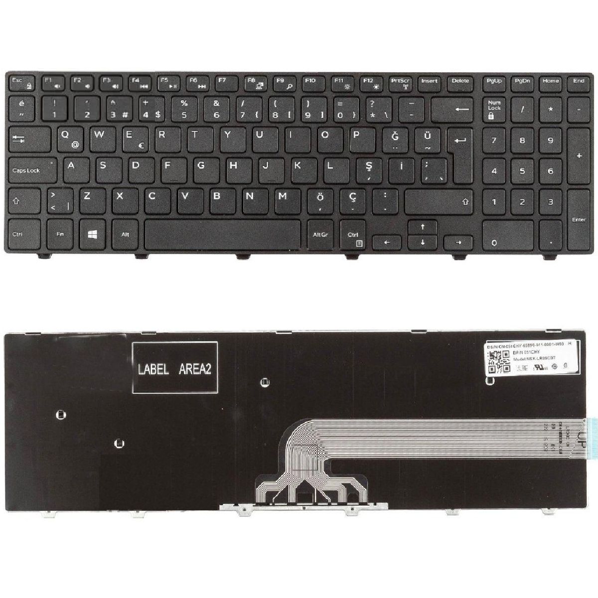 Dell inspiron 3567, 15-3567, 15 3567 Klavye Tuş Takımı Tuş Seti Siyah Türkçe