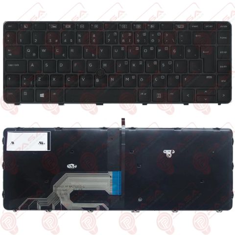 Hp 830323-001, 830323-141, 840791-001, 840791-141 Klavye Tuş Takımı Tuş Seti Led Işıklı Siyah Türkçe