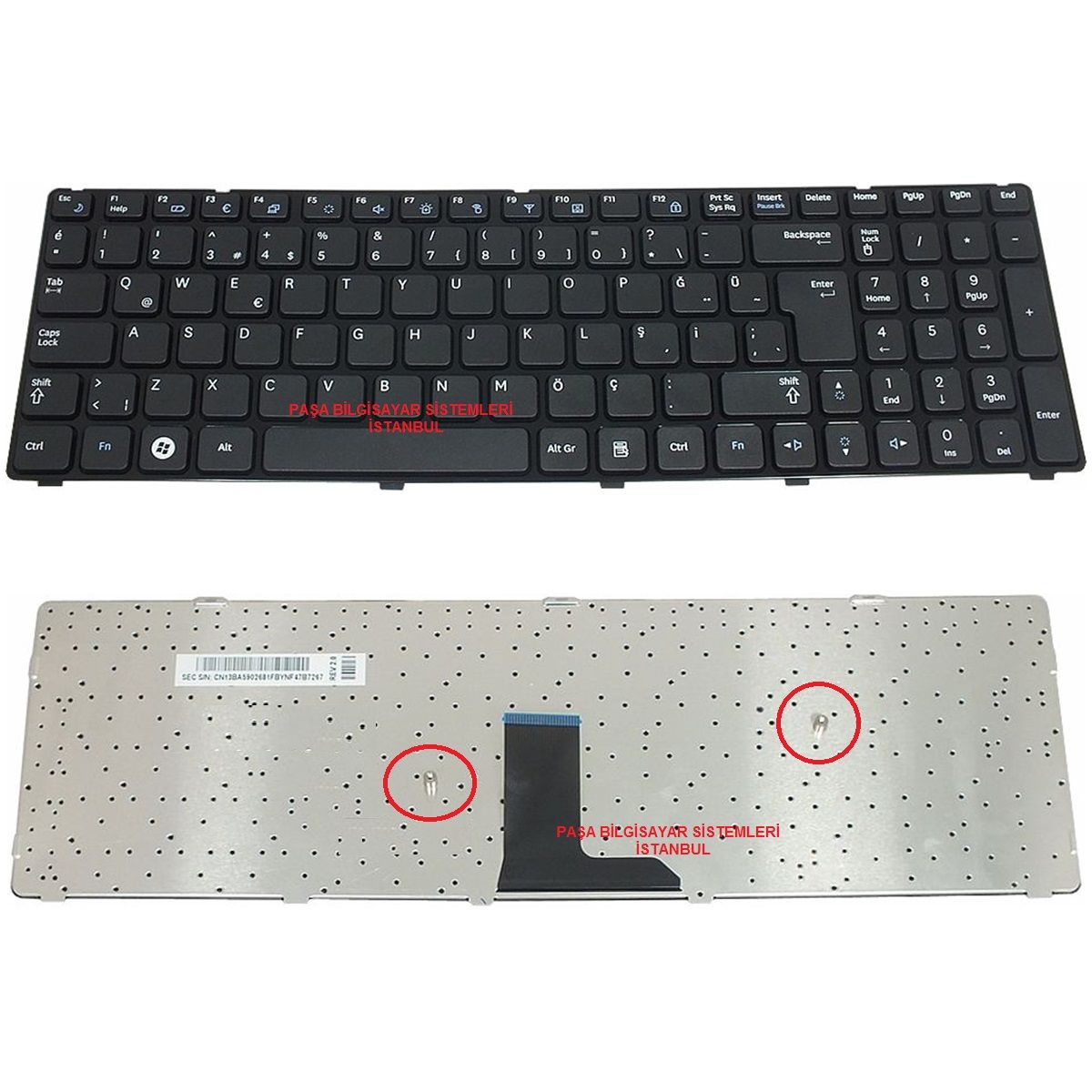 Samsung BA59-02680A, BA59-02681F Klavye Siyah TR