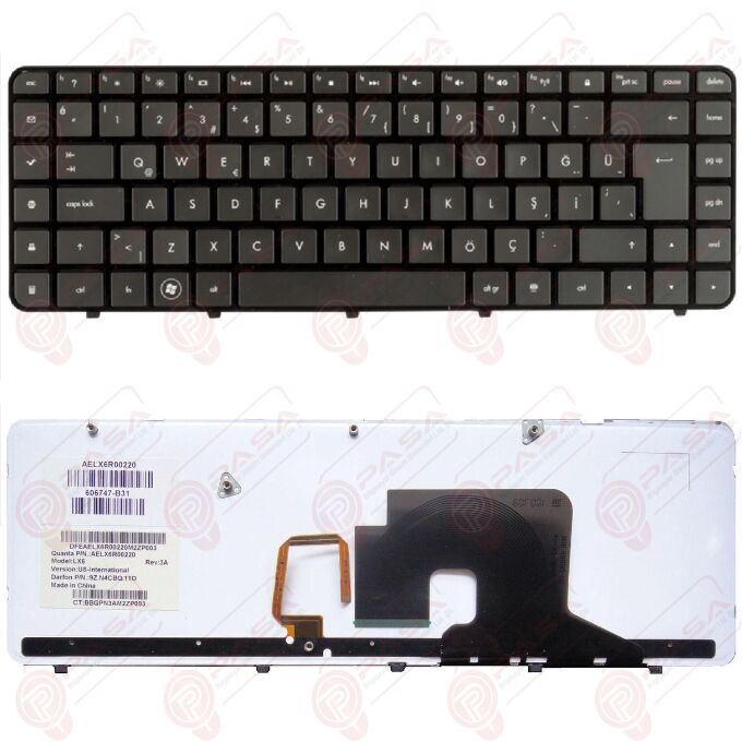 Hp Pavilion DV6-3060ET, DV6-3085ET, DV6-3100ET Klavye Tuş Takımı Tuş Seti Led Işıklı Siyah Türkçe