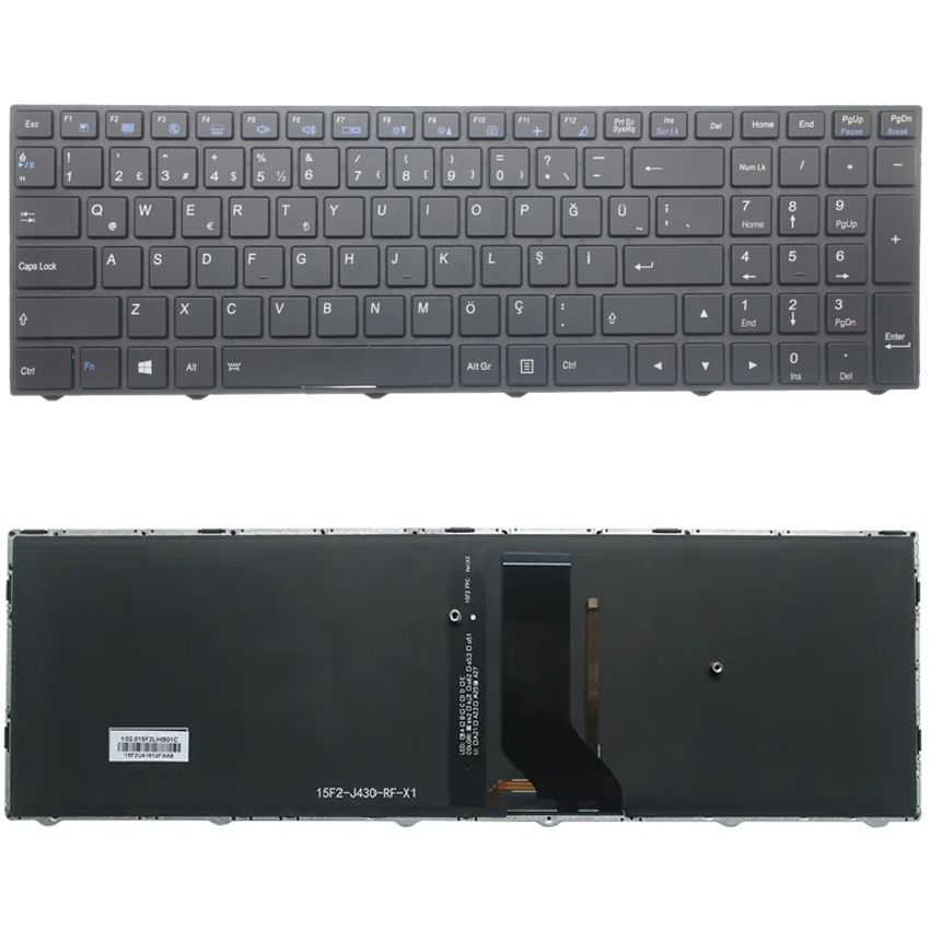 6-79-N870HC0K-010-W Klavye Tuş Takımı Işıklı Ver.1 Siyah TR