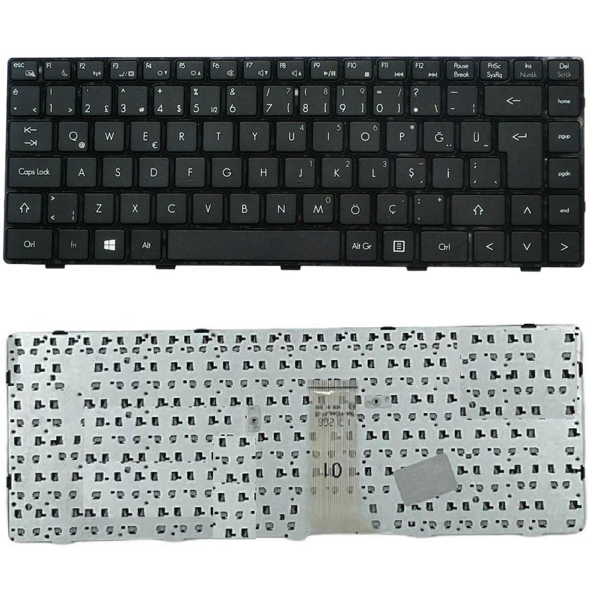 Grundig 13M-GNB1450B1B8, 13M-GNB1450B2B8 Klavye Tuş Takımı Tuş Seti Siyah Türkçe