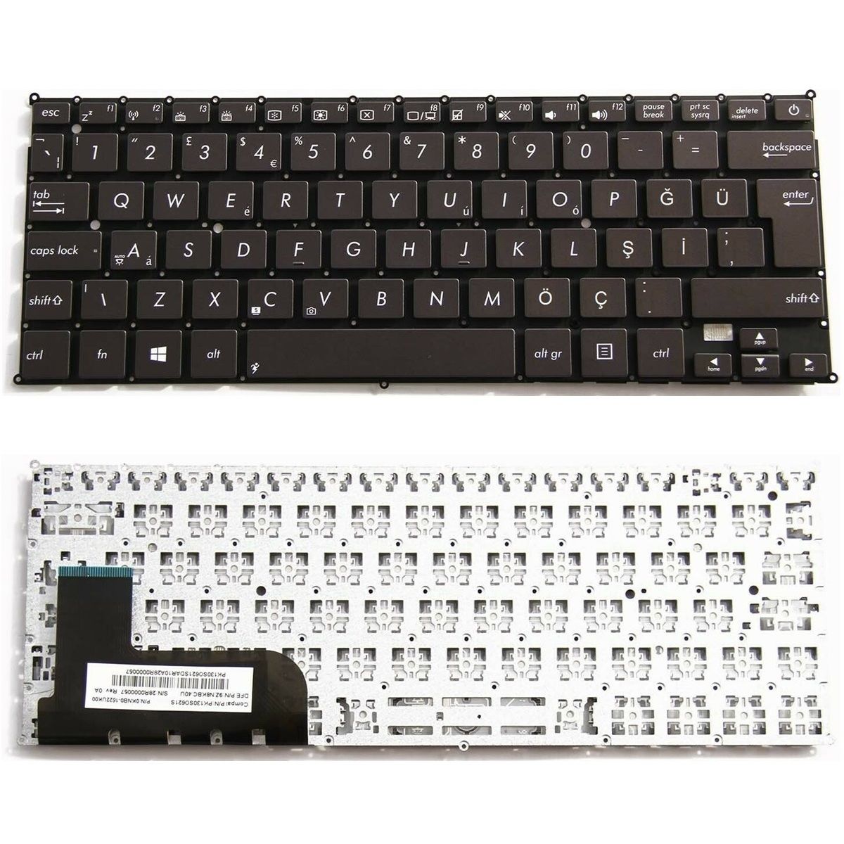 Asus 9Z.N8KBU.G01, 9Z.N8KSQ.61D, 9Z.N8KBC.40T Klavye Tuş Takımı Tuş Seti Bronz Türkçe