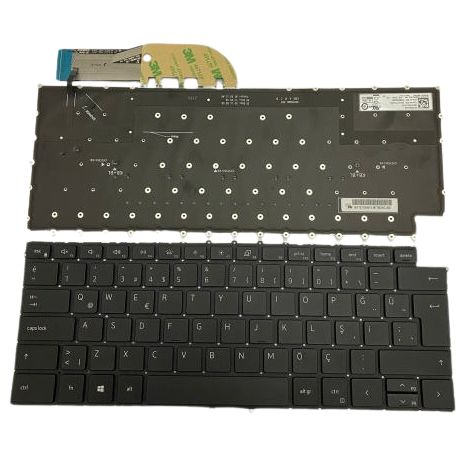Dell 0PV46F, PV46F, 1V0TK, 01V0TK Uyumlu Klavye Tuş Takımı Tuş Seti Led Işıklı Siyah Türkçe