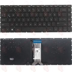 Hp 14-CK0013NT, 14-CK0014NT, 14-CK0016NT Klavye Tuş Takımı Tuş Seti Led Işıklı Siyah Türkçe