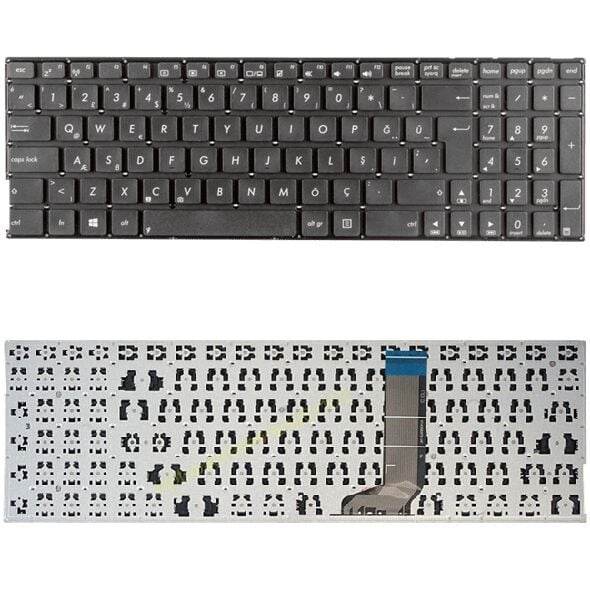 Asus X756UV, X756UQ, X756UQK, X756UX, X756UW Klavye Tuş Takımı Tuş Seti Siyah Türkçe