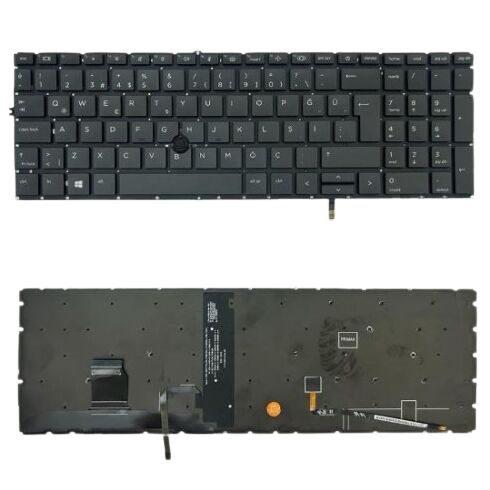 Hp M07491-141, M07492-141, M07493-141 Uyumlu Klavye Tuş Takımı Tuş Seti Led Işıklı Siyah Türkçe