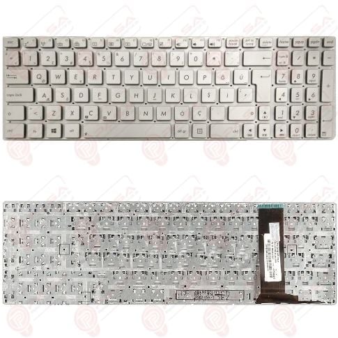 Asus N56L82H, N56V8, N56V, N56VJ, N56VB, N56VM, N56VV, N56VZ Klavye Gümüş Tuş Takımı Tuş Seti Türkçe