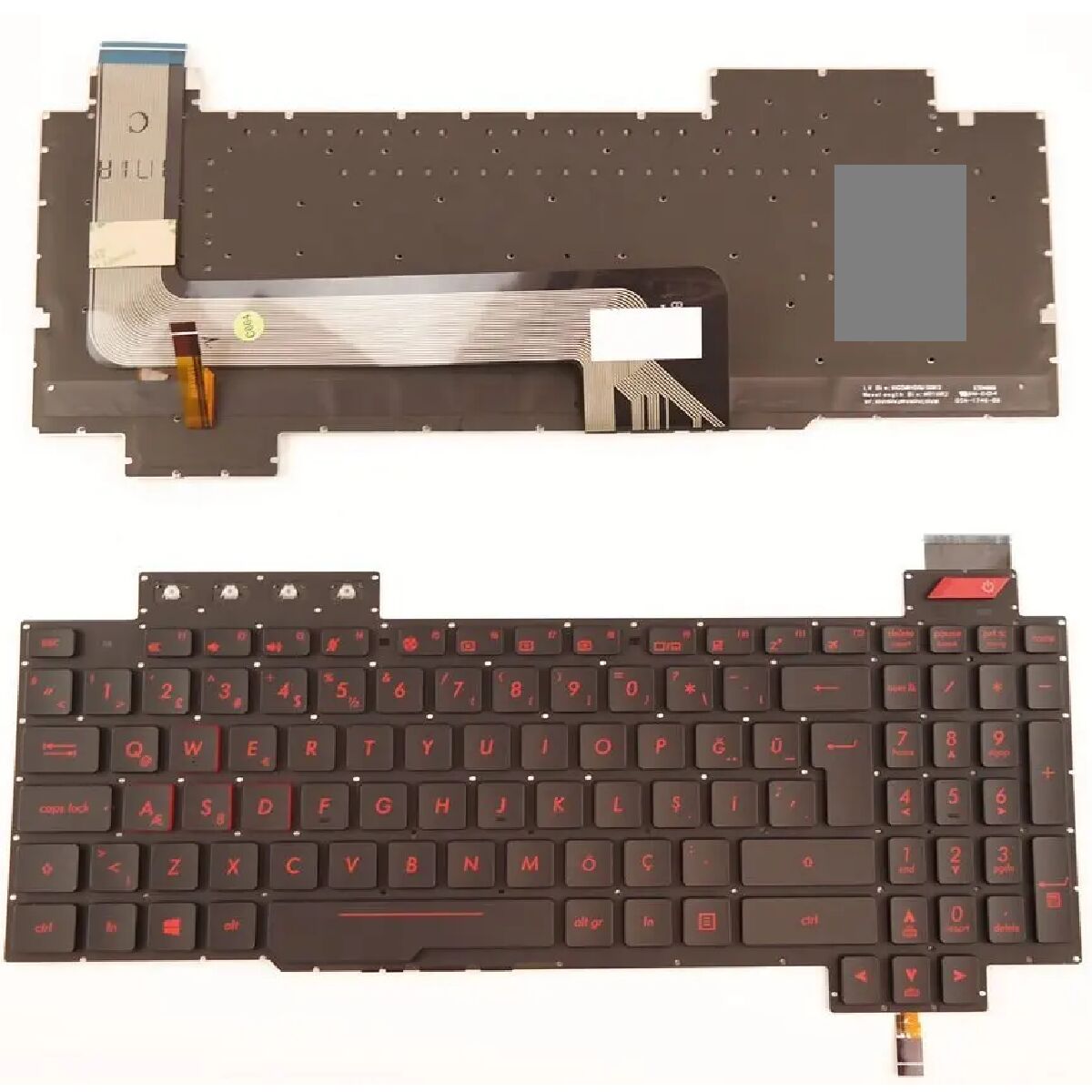 Asus FX503VD-E4045, FX503VD-E4168T, FX503VD-E4171T, FX503VM-E4088 Uyumlu Klavye Işıklı Tuş Takımı TR