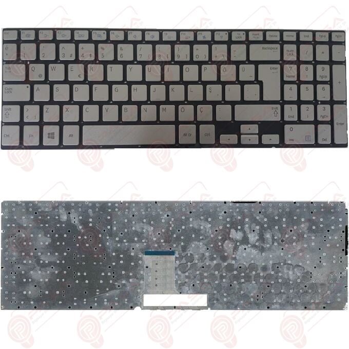 Samsung NP700Z5A, NP700Z5B, NP700Z5C Klavye Led Işıklı Gri Tuş Takımı Tuş Seti Türkçe