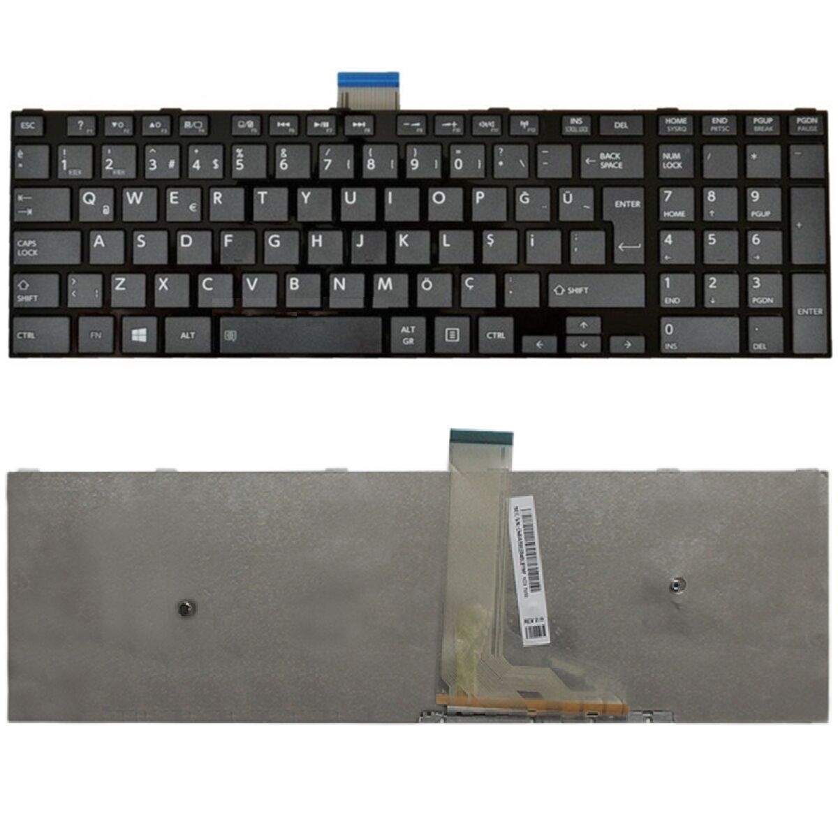 Toshiba Satellite C55-A-1Q2, C55-A-1Q3 Klavye Tuş Takımı Siyah TR