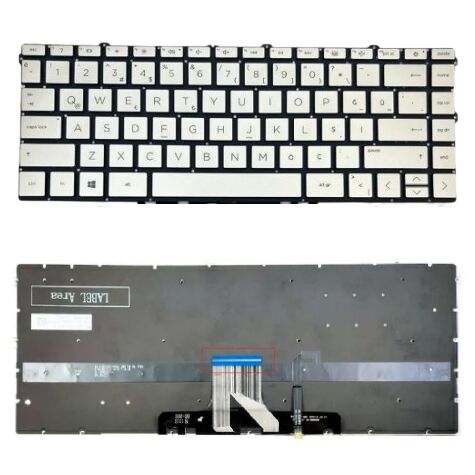 Hp Pavilion 14-DV0009NT, 2W6J8EA, 2W6J8EAR Uyumlu Klavye Led Işıklı Gri Tuş Takımı Tuş Seti Türkçe