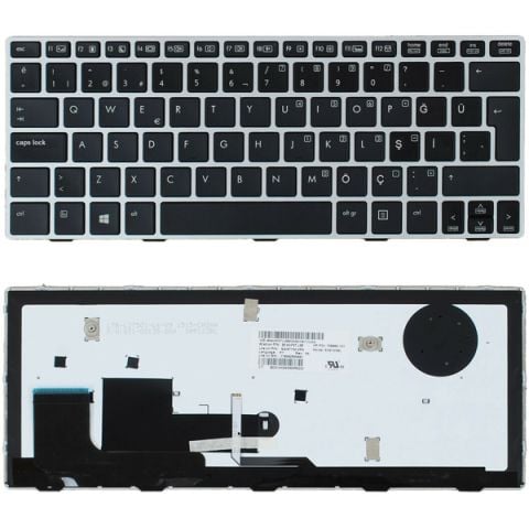 Hp 716747-141, 716747-001, 706960-141, 706960-001 Uyumlu Klavye Tuş Takımı Led Işıklı Gri Türkçe