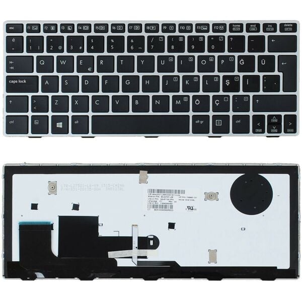 Hp 716747-141, 716747-001, 706960-141, 706960-001 Uyumlu Klavye Tuş Takımı Led Işıklı Gri Türkçe