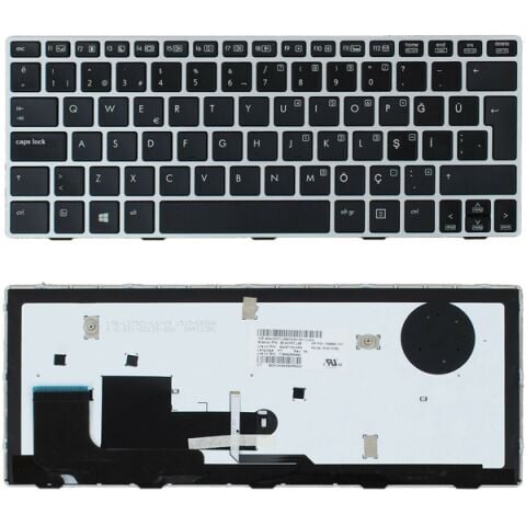 Hp 716747-141, 716747-001, 706960-141, 706960-001 Uyumlu Klavye Tuş Takımı Led Işıklı Gri Türkçe