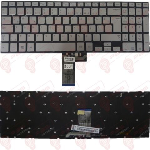 Samsung NP700Z5B-S01UB, NP700Z5B-W01UB Klavye Led Işıklı Gri Tuş Takımı Tuş Seti Türkçe