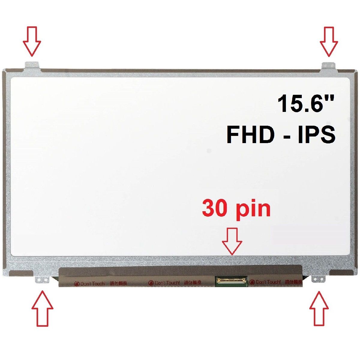 B156HAN04.4 Ekran 15.6 Slim 30 Pin FHD IPS Notebook Screen