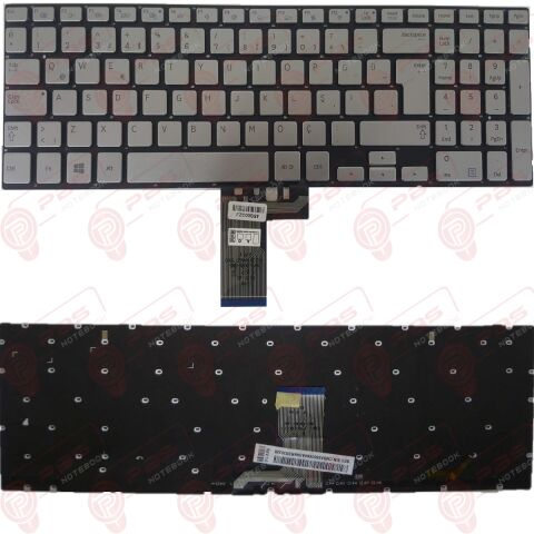 Samsung NP700Z5C-S01TR, NP700Z5C-S02TR, NP700Z5C-S01US Klavye Led Işıklı Gri Tuş Takımı Tuş Seti Türkçe