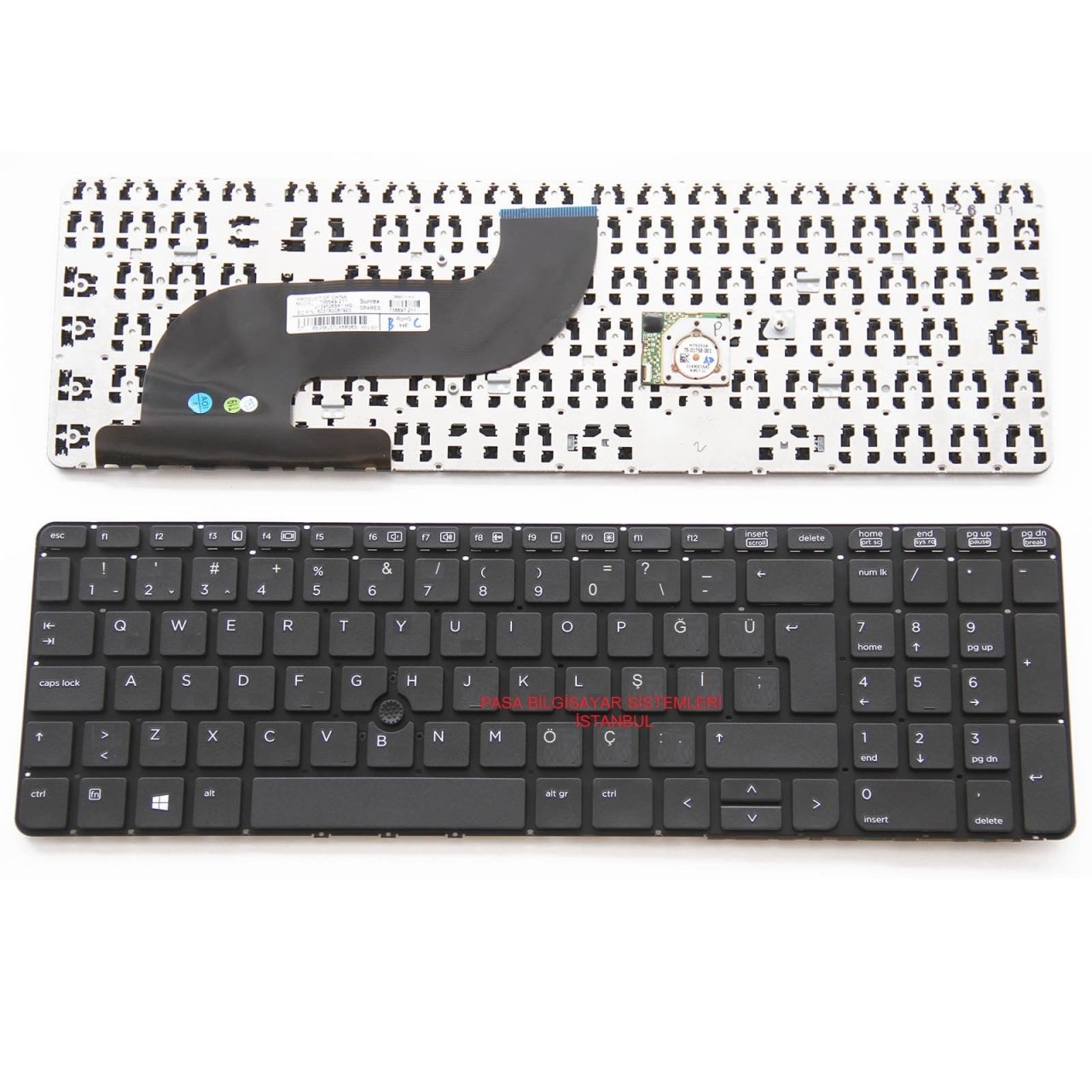 Hp 738696-001, 738696-141, 738697-001, 738697-141 Klavye Tuş Takımı Tuş Seti Siyah Türkçe