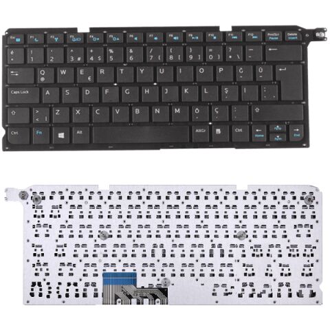 Dell 0Y93N, 00Y93N, FMWXJ, 0FMWXJ Uyumlu Klavye Tuş Takımı Tuş Seti Siyah Türkçe