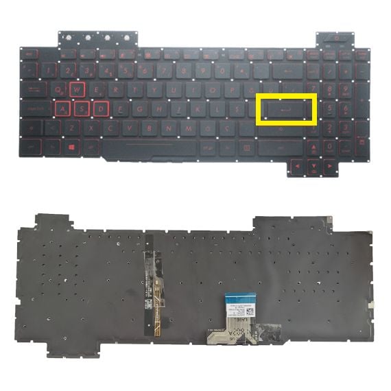 Asus FX504GE-E4116T Klavye Tuş Takımı Işıklı Türkçe