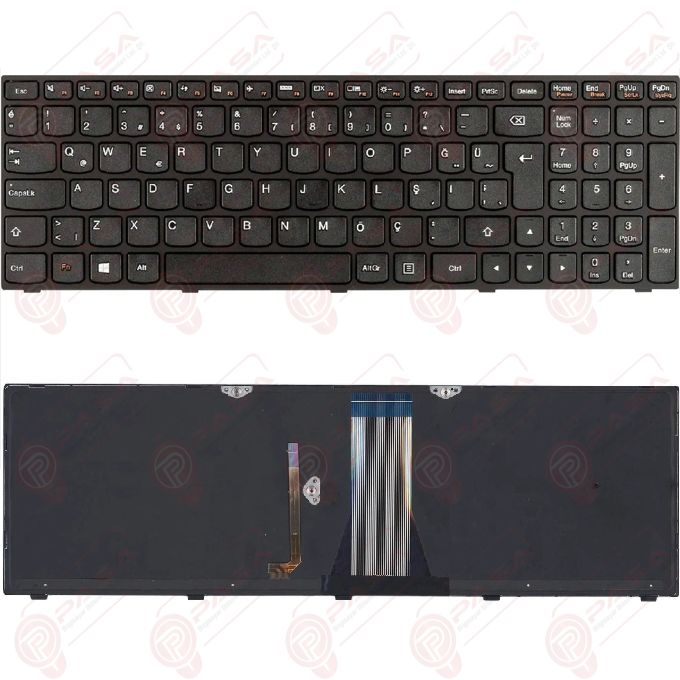 Lenovo 5N20H03459, 5N20H03492 Klavye Led Işıklı Siyah TR