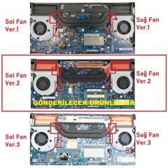 Asus GL502VS-FY169T, GL502VS-FY306T, GL502VS-FY307T, GL502VS-FY323T Uyumlu Fan Ver.2 Cpu ve Gpu