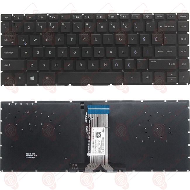 Hp L18947-001, L18947-141, L18948-001, L18948-141 Klavye Tuş Takımı Tuş Seti Led Işıklı Siyah Türkçe