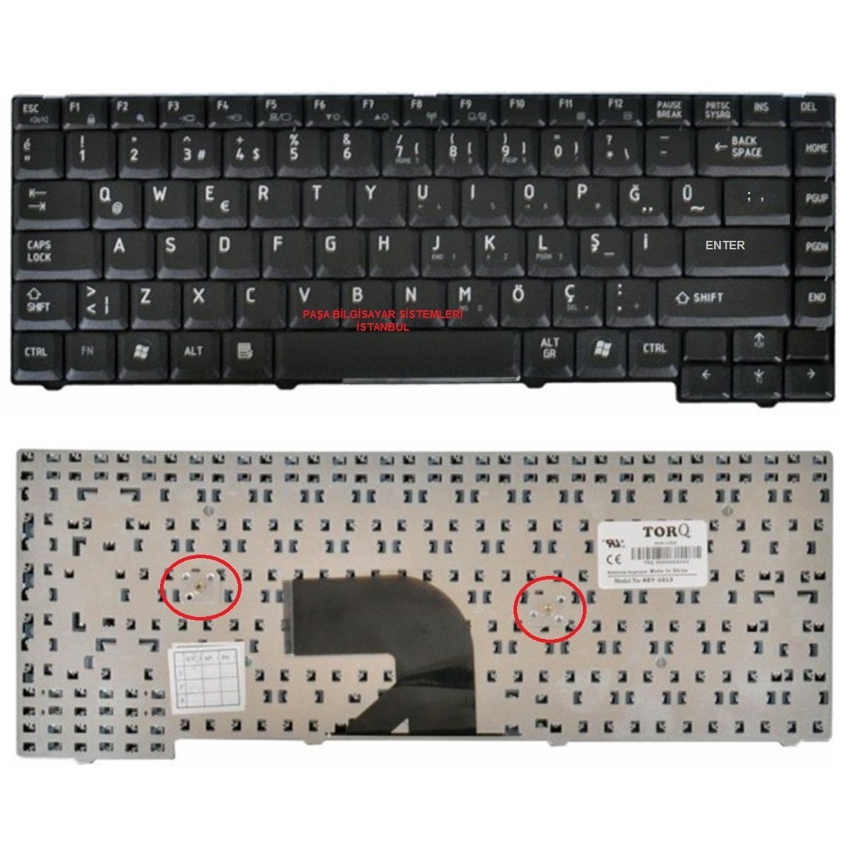 TOSHİBA MP-07B36TQ-5281, MP-07B33US-5281 KLAVYE TUŞ TAKIMI SİYAH TÜRKÇE Q SİYAH
