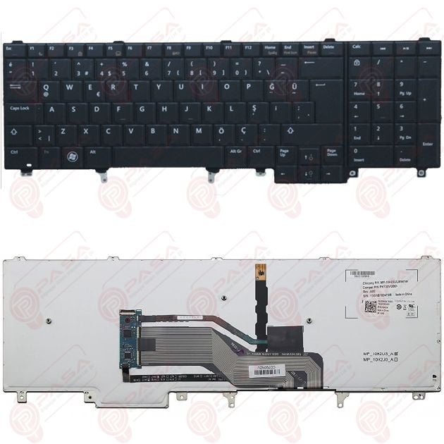 Dell MP-10H13US6698, MP-10H23USJ698 Klavye Tuş Takımı Tuş Seti Led Işıklı Siyah Türkçe