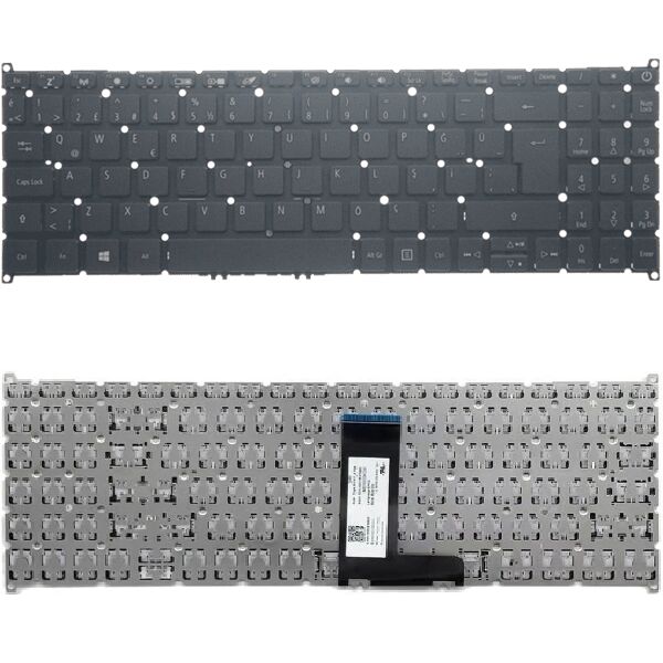 Acer Aspire A315-56-32TH, A315-56-32U2 Uyumlu Klavye Tuş Takımı Tuş Seti Siyah Türkçe