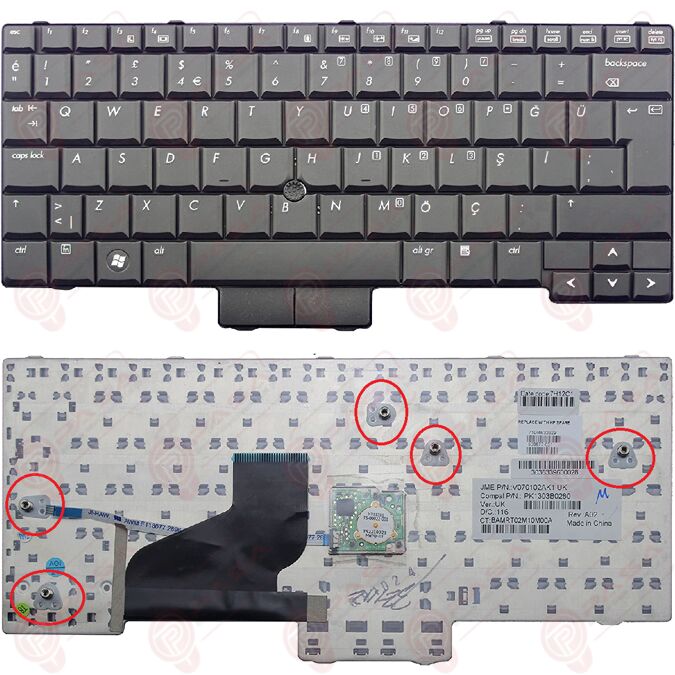 Hp V070102AS1, V070146AK1, V070146AS1 Klavye Tuş Takımı Tuş Seti Siyah Türkçe