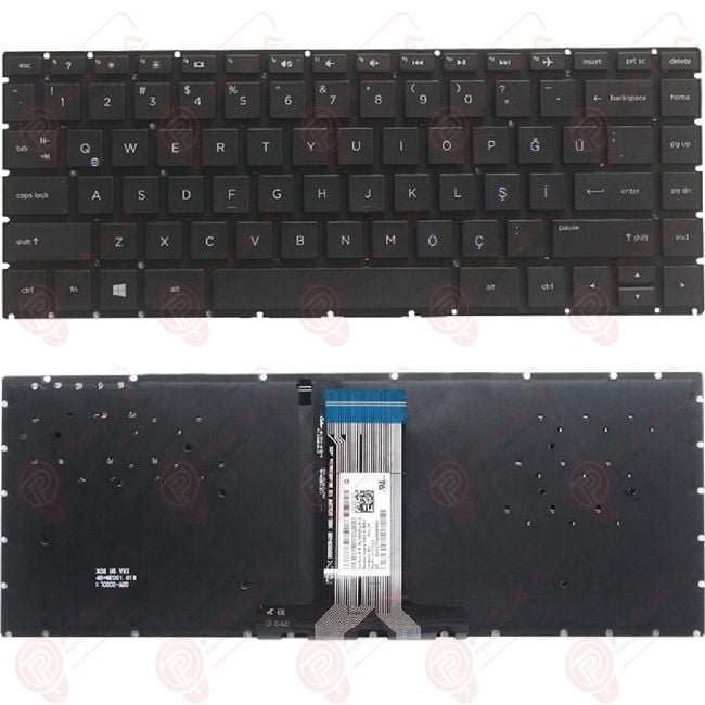 Hp L24818-001, L24818-141, L24819-001, L24819-141 Klavye Tuş Takımı Tuş Seti Led Işıklı Siyah Türkçe