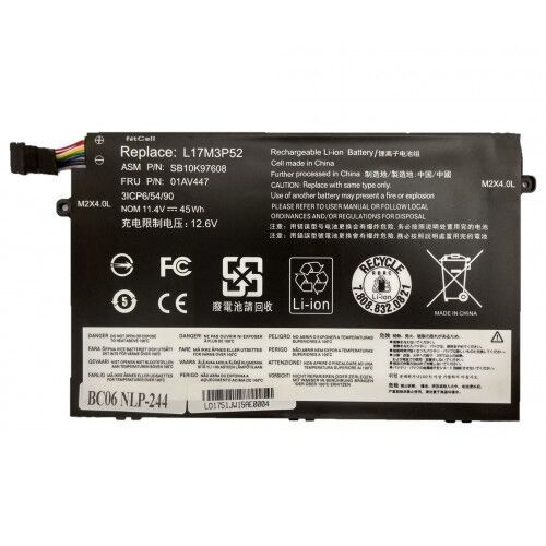 FitCell Lenovo ThinkPad E14 Gen1, 20RA, 20RB Uyumlu Batarya Pil