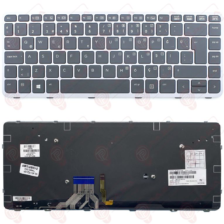 Hp 90.4LU07.C01, 90.4LU07.L01, 90.4LU07.L0T Klavye Tuş Takımı Tuş Seti Led Işıklı Gri Türkçe