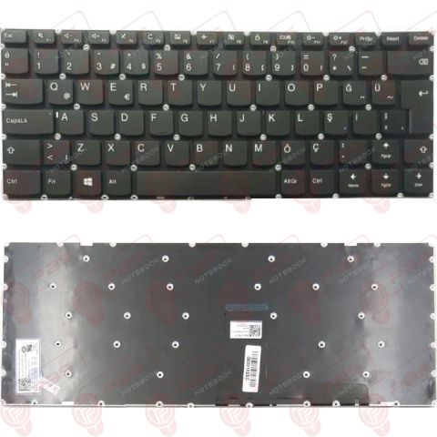 Lenovo ideaPad 310-14IAP, 80TS Klavye Tuş Takımı ışıklı TR Q Siyah Dizüstü Klavye