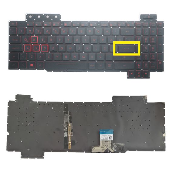 Asus FX705DT-AU033T, FX705DT-H7115 Klavye Tuş Takımı Işıklı TR