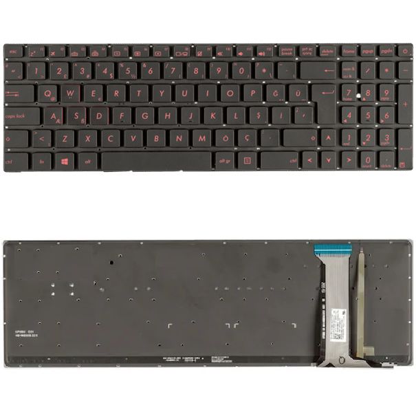 Asus G552JV, G552JX, G552KL Klavye Kırmızı Tuş Takımı Tuş Seti Işıklı Türkçe