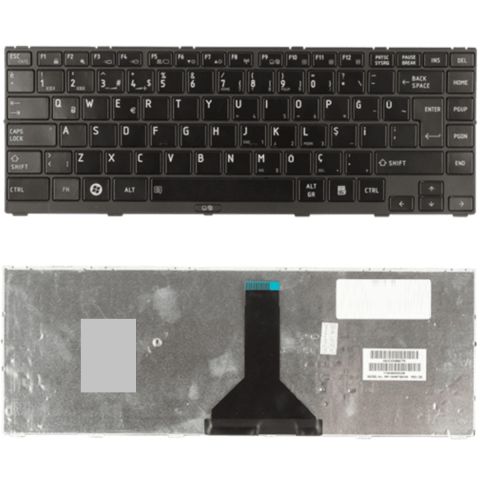 Toshiba G83C000BB2TR, G83C000BB2US, P000545780, P000546880 Uyumlu Klavye Tuş Takımı Siyah Türkçe