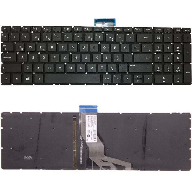 Hp 15-BS, 15-BW, 15-DY Klavye Tuş Takımı Tuş Seti Led Işıklı Siyah Türkçe